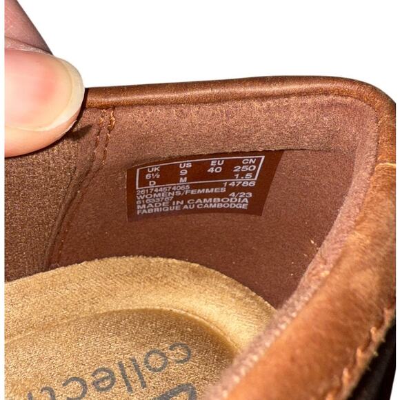 Clarks Women's Westlynn Bella Lug-Sole Chunky Comfort Loafers Brown Leather Sz 9 - Picture 6 of 8